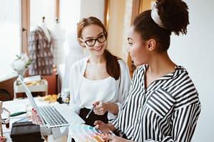 two women in a store